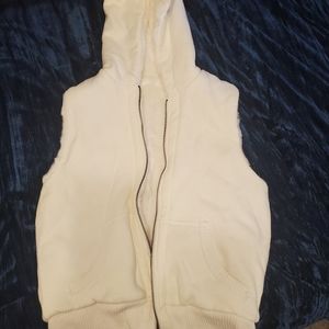 Ivory reversible fur vest